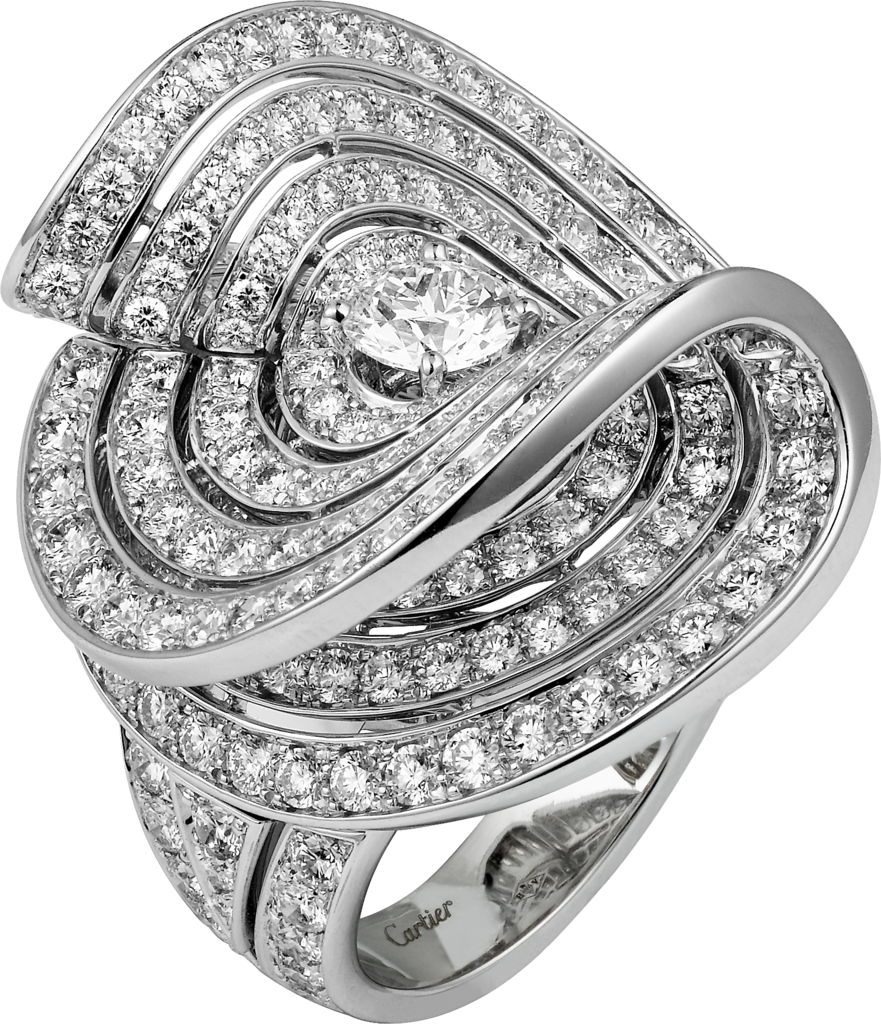 High Jewellery ringWhite gold, diamonds