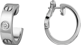 <span class='lovefont'>A </span> earrings, 2 diamonds White gold, diamonds