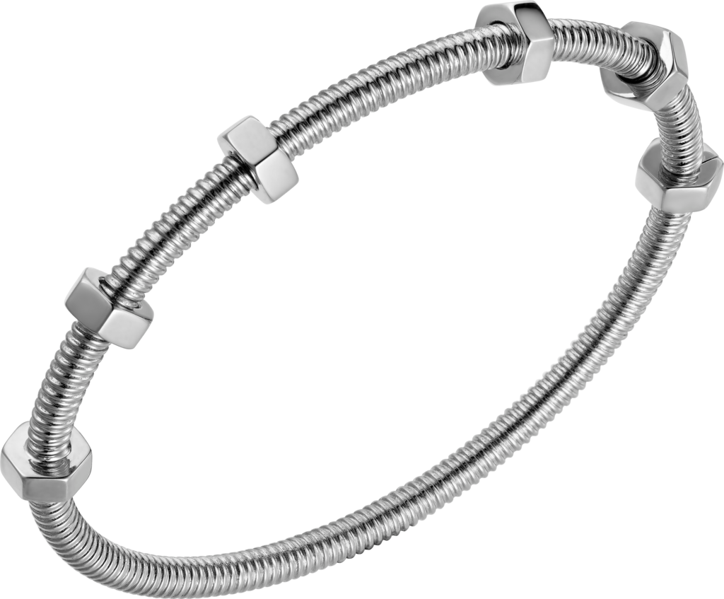 Ecrou de Cartier braceletRhodium-finish white gold