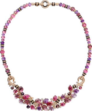 Necklace with engraved stones