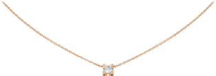 C de Cartier necklace Rose gold, diamond