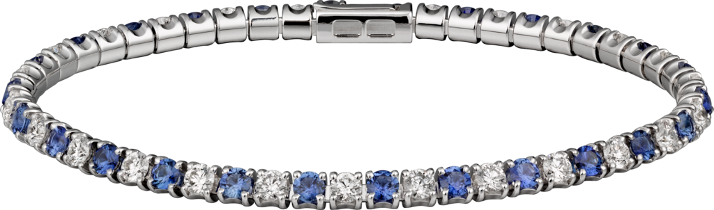 Essential Lines braceletWhite gold, diamonds, sapphires