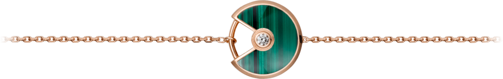 Amulette de Cartier bracelet, XS modelRose gold, malachite, diamond