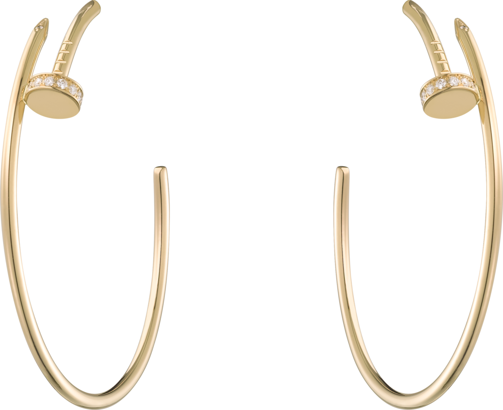 Juste un Clou earringsYellow gold, diamonds