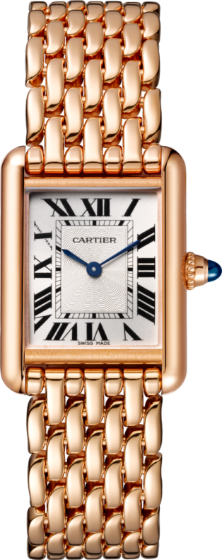 Tank Louis Cartier watch Small model, hand-wound mechanical movement, rose gold