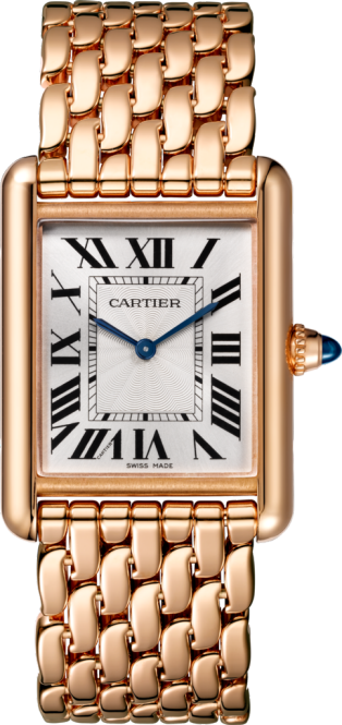 Tank Louis Cartier watch Large model, hand-wound mechanical movement, rose gold