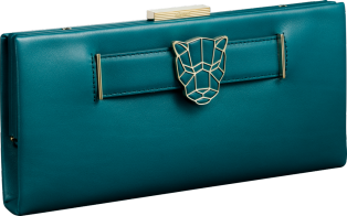 Panthère de Cartier clutch bag Malachite-coloured calfskin, golden finish