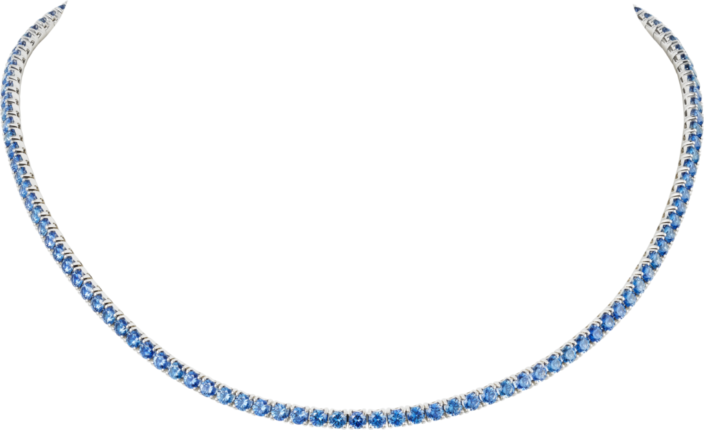 Essential Lines necklaceWhite gold, sapphires