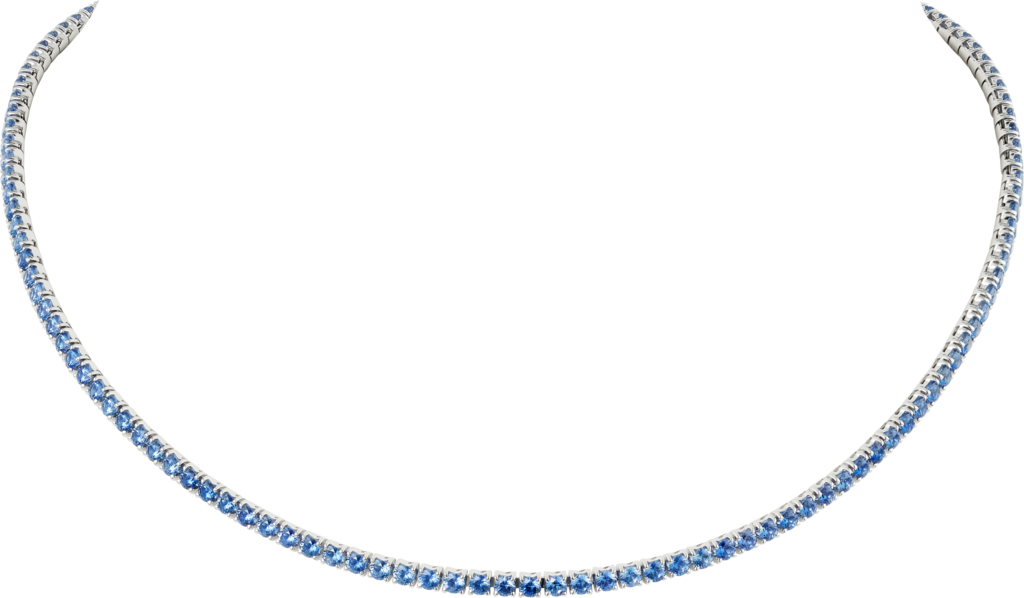 Essential Lines necklaceWhite gold, sapphires