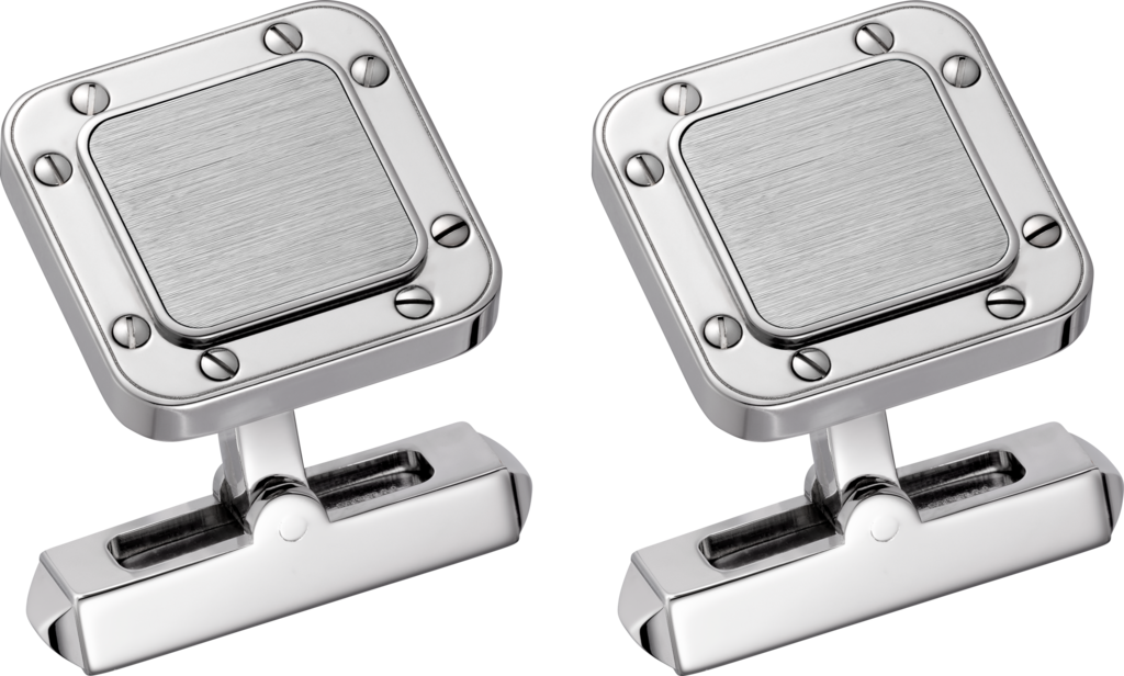 Santos de Cartier cufflinksSterling silver, palladium finish