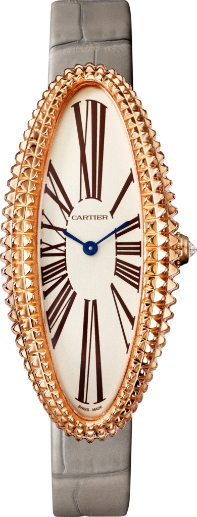 Baignoire Allongée watchMedium model, hand-wound mechanical movement, rose gold