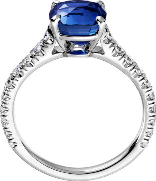 Solitaire 1895 Platinum, sapphire, diamonds