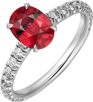 Solitaire 1895 Platinum, rubies, diamond