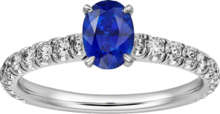 Solitaire 1895 Platinum, sapphire, diamonds