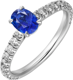 Solitaire 1895 Platinum, sapphire, diamonds