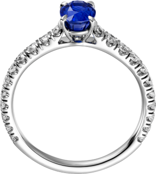 Solitaire 1895 Platinum, sapphire, diamonds