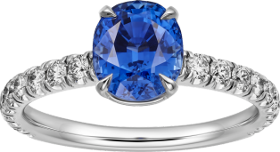 Solitaire 1895 Platinum, sapphire, diamonds