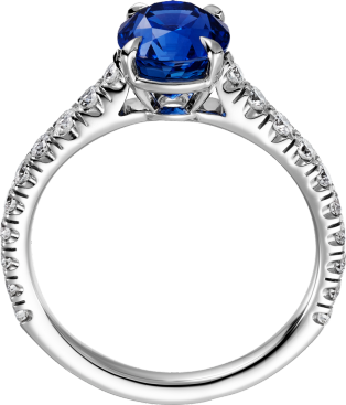 Solitaire 1895 Platinum, sapphire, diamonds