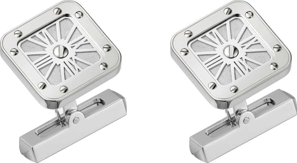 Santos de Cartier cufflinksSterling silver, palladium finish