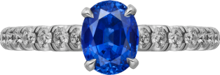 Solitaire 1895 Platinum, sapphire, diamonds