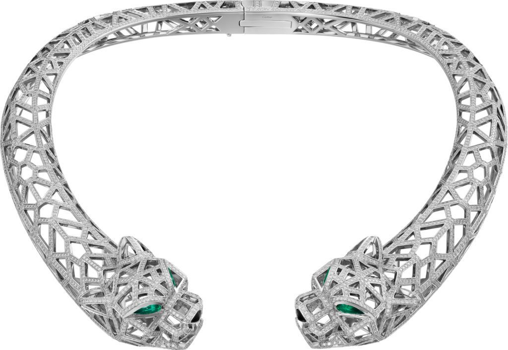 Panthère de Cartier necklaceWhite gold, onyx, emeralds, diamonds