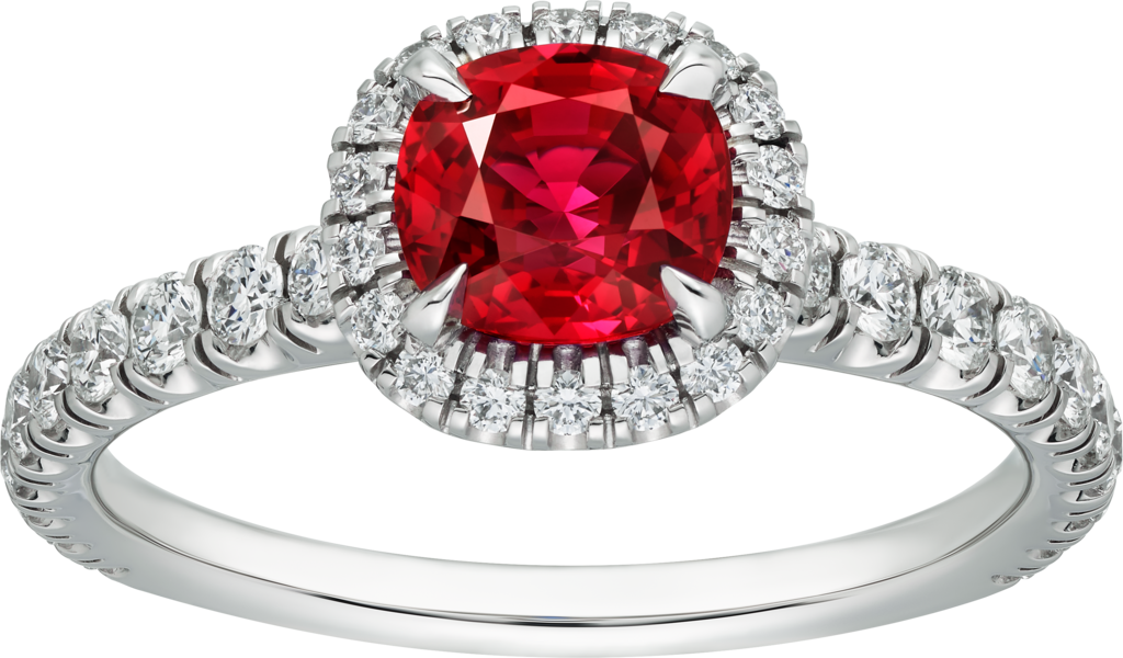 Cartier Destinée Solitaire with coloured stonePlatinum , rubies, diamond