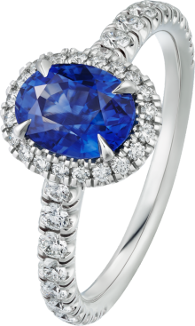 Cartier Destinée Solitaire with coloured stone Platinum, sapphire, diamonds