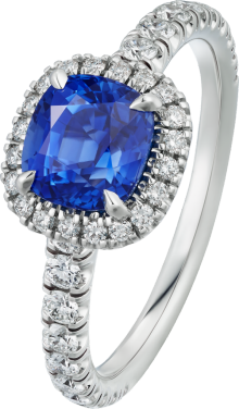 Cartier Destinée Solitaire with coloured stone Platinum, sapphire, diamonds