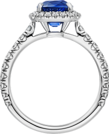 Cartier Destinée Solitaire with coloured stone Platinum, sapphire, diamonds