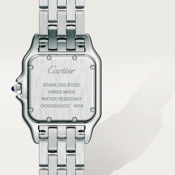 Panthère de Cartier watch Medium model, quartz movement, steel