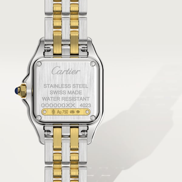 Panthère de Cartier watch Small model, quartz movement, yellow gold, steel