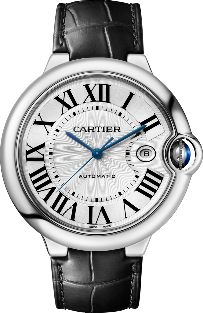 Ballon Bleu de Cartier watch42 mm, steel, leather