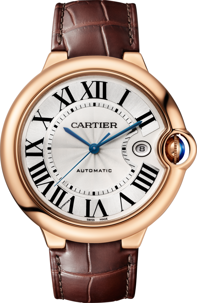 Ballon Bleu de Cartier watch42mm, automatic movement, rose gold, leather