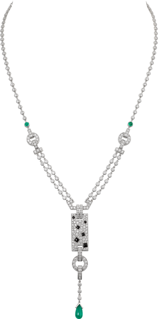 Panthère de Cartier necklaceWhite gold, onyx, emeralds, diamonds