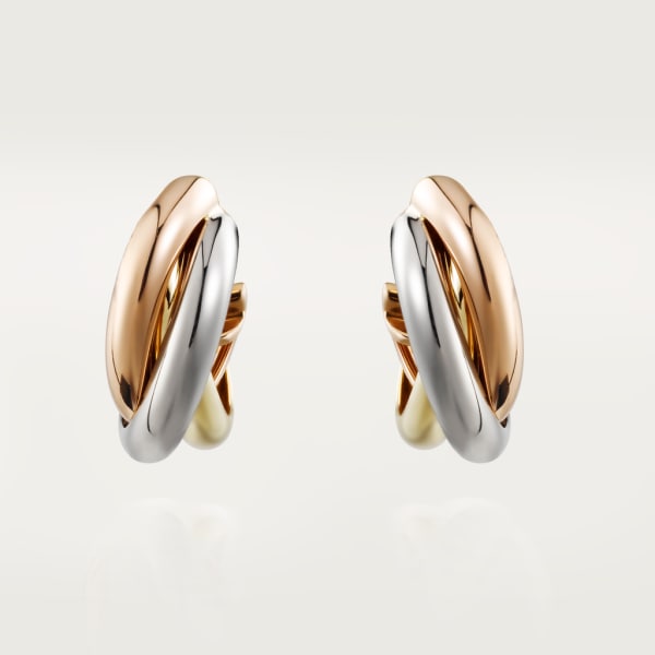 Trinity earrings, classic model White gold, yellow gold, rose gold