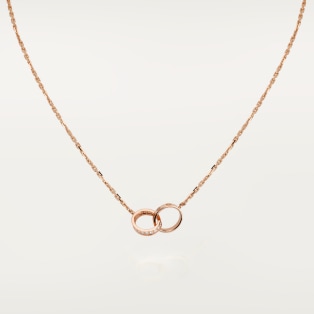 <span class='lovefont'>A </span> necklace, semi-paved Rose gold, diamonds