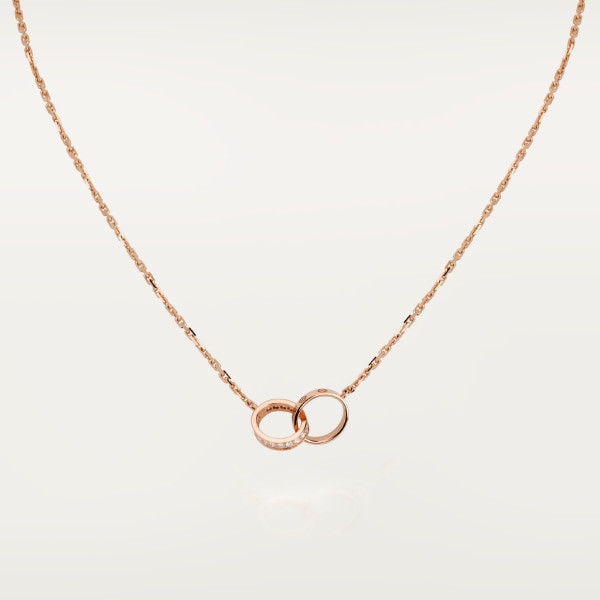 Love necklace, diamonds Rose gold, diamonds