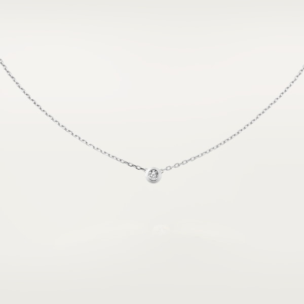 Cartier d'Amour necklace, large model White gold, diamond