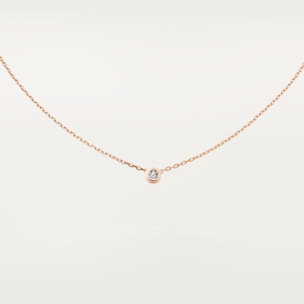 Cartier d'Amour necklace, large model Rose gold, diamond