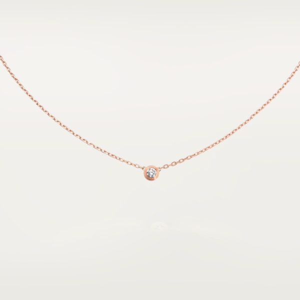 Cartier d'Amour necklace, small model Rose gold, diamond