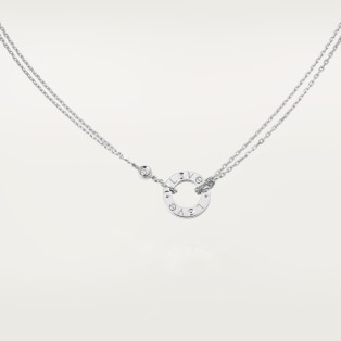 <span class='lovefont'>A </span> necklace, 2 diamonds White gold, diamonds