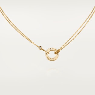 <span class='lovefont'>A </span> necklace, 2 diamonds Yellow gold, diamonds