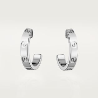 <span class='lovefont'>A </span> hoop earrings, small model White gold