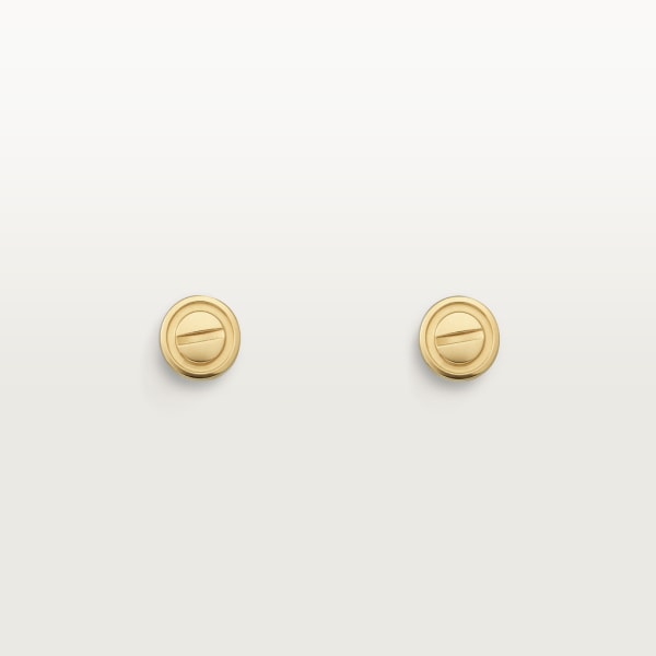 Love stud earrings Yellow gold