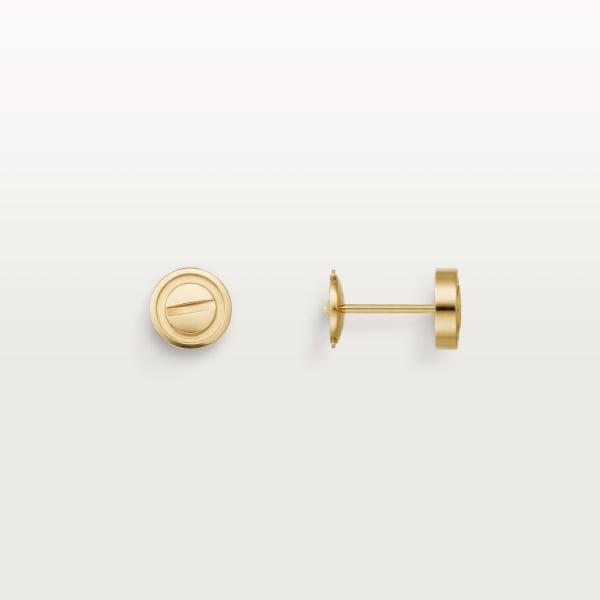 Love stud earrings Yellow gold