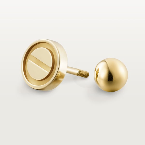 Love stud earring Yellow gold