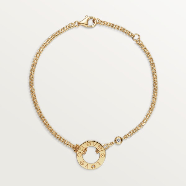 Love bracelet Yellow gold, diamonds