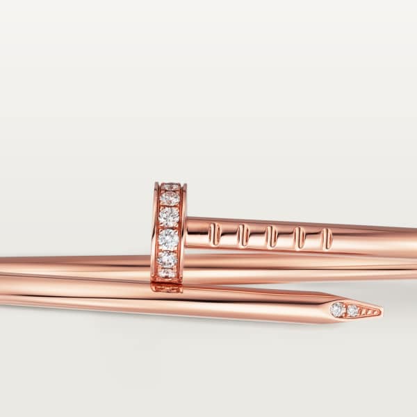 Juste un Clou bracelet, small model, diamonds Rose gold, diamonds