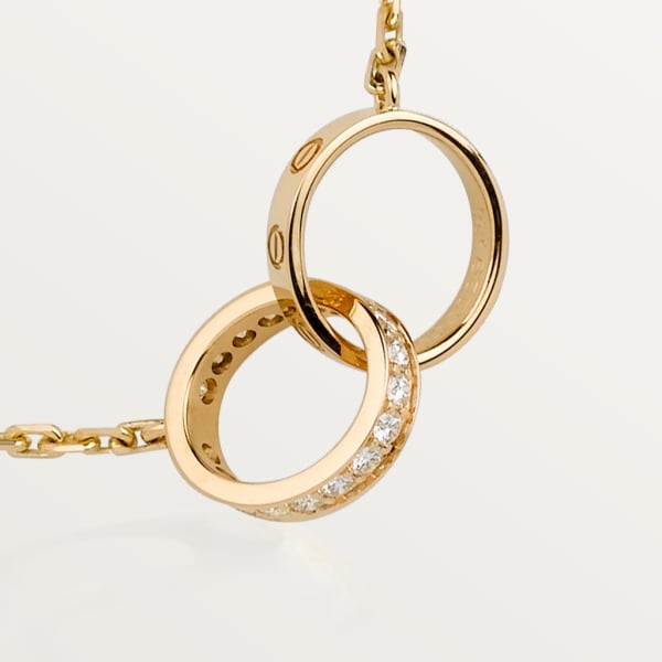 Love necklace, diamonds Yellow gold, diamonds