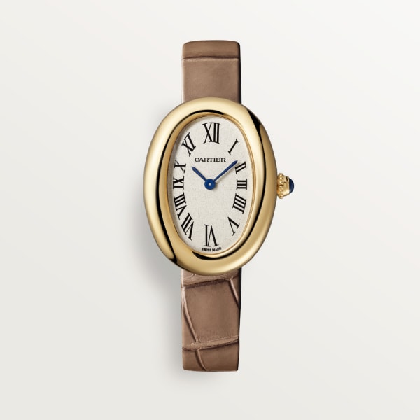 Baignoire watch Small model, quartz movement, yellow gold